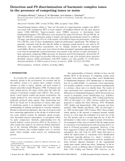 Detection and F0 discrimination of harmonic complex tones in the