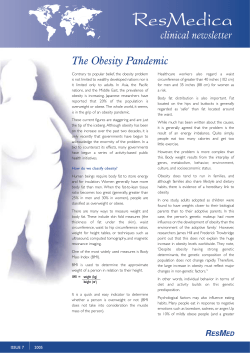 The Obesity Pandemic