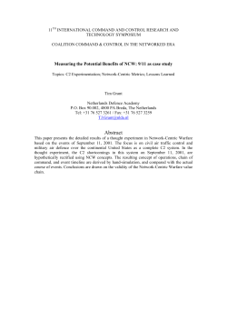 Measuring the Potential Benefits of NCW: 9/11 as case study