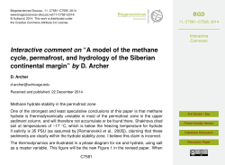 Interactive comment on &ldquo;A model of the methane cycle, permafrost