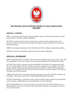 revised by-laws of polish american golf association 05/15