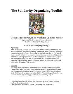 The Solidarity Organizing Toolkit