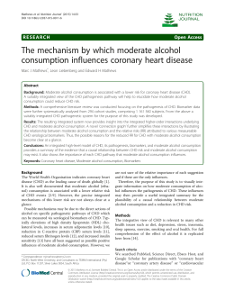 The mechanism by which moderate alcohol consumption influences