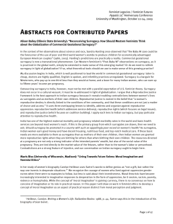 Abstracts for papers