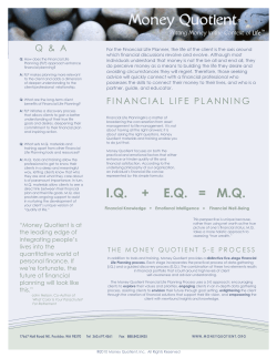 IQ + EQ = MQ - Money Quotient