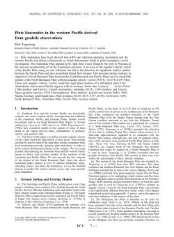 Plate kinematics in the western Pacific derived from geodetic