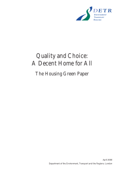 Quality and Choice: A Decent Home for All