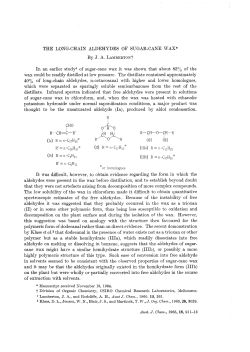 THE LONG-CHAIN ALDEHYDES OF SUGAR