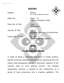 HISTORY Subject : History Paper No. : Paper