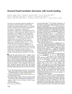 Humeral head translation decreases with muscle loading