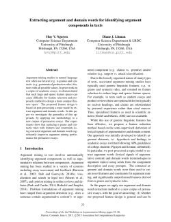 Extracting Argument and Domain Words for