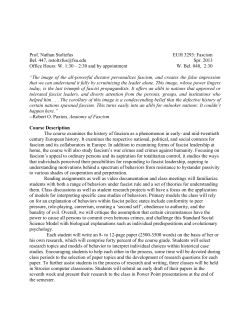 Prof. Nathan Stoltzfus EUH 3293: Fascism Bel. 447, nstoltzfus@fsu