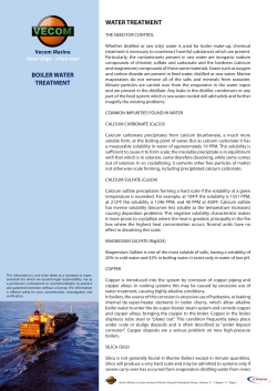 BOILER WATER TREATMENT WATER TREATMENT