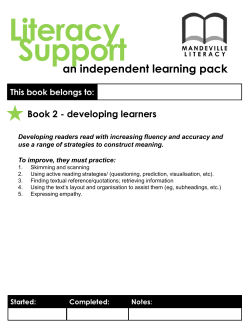 Literacy Support - The Mandeville School