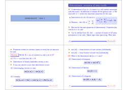 Determinants - CSE Labs User Home Pages