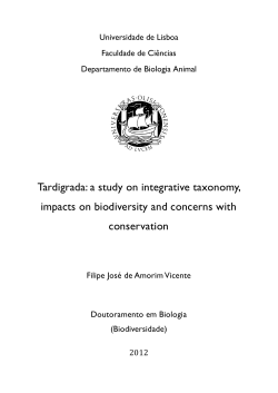 Tardigrada: a study on integrative taxonomy, impacts on biodiversity