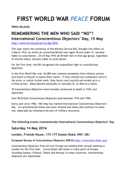 first world war peace forum - The Movement for the Abolition of War