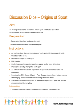 Harmony Day discussion dice