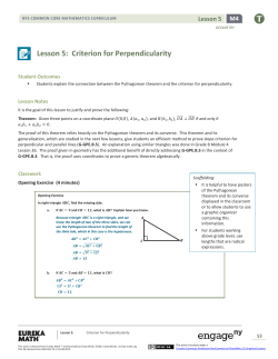 Geometry Module 4, Topic B, Lesson 5: Teacher Version