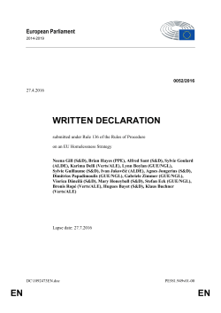 en en written declaration