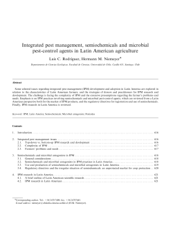 Integrated pest management, semiochemicals and microbial pest