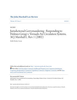 Jurisdictional Gerrymandering - The John Marshall Institutional
