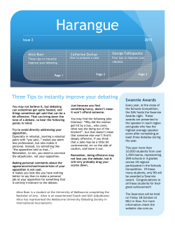Harangue - Debaters Association of Victoria