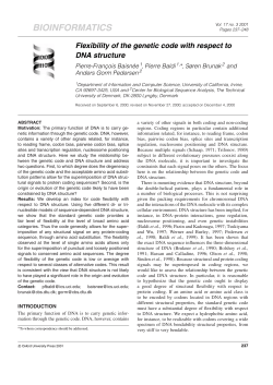 Flexibility of the genetic code with respect to DNA structure