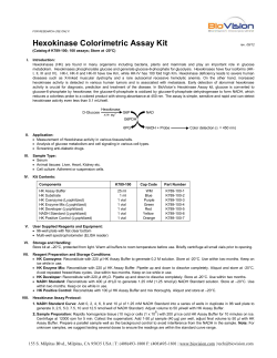 Hexokinase Colorimetric Assay Kit