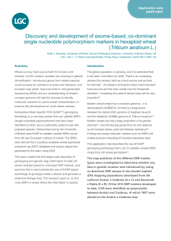 Discovery and development of exome-based, co