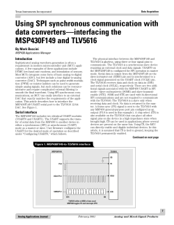 Using SPI synchronous communication with data converters