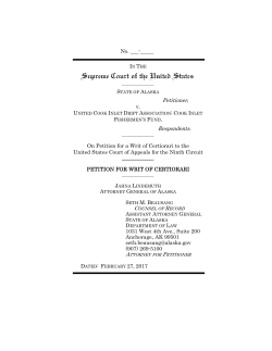 State of Alaska v. United Cook Inlet Drift Association: Cook Inlet