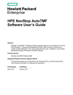HPE NonStop AutoTMF Software User`s Guide