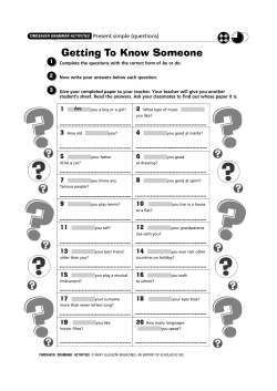 Getting To Know Someone