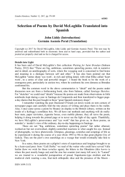 Selection of Poems by David McLoghlin Translated into Spanish