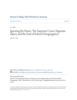 Ignoring the Harm: The Supreme Court, Stigmatic Injury, and the