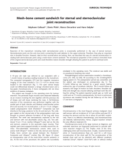 Mesh&ndash;bone cement sandwich for sternal and