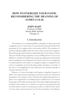 How to Energize Your Faith: Reconsidering the Meaning of James 2