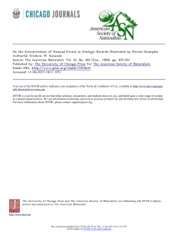 On the Interpretation of Unusual Events in Geologic Records
