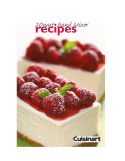 Recipe Booklet - Cuisinart.com