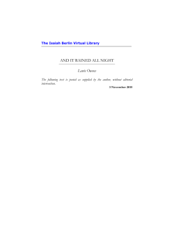 AND IT RAINED ALL NIGHT Lewis Owens