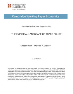 Cambridge Working Paper Economics
