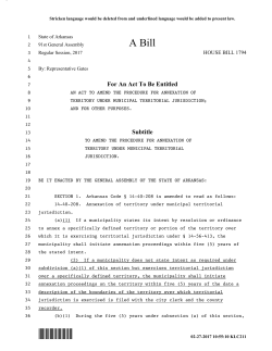 HB 1794 - Arkansas General Assembly