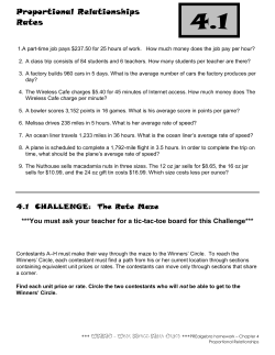 Extra Practice Proportional Reasoning