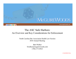 The ASC Safe Harbors