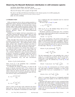 Observing the Maxwell&ndash;Boltzmann distribution in LED emission