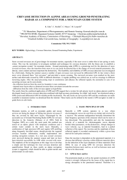 CREVASSE DETECTION IN ALPINE AREAS USING GROUND