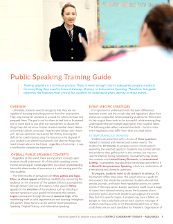 Public Speaking Training Guide