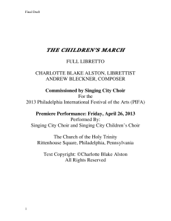 libretto - Singing City