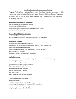 Handout for Adaptation Task Force Meeting Purpose - Eco